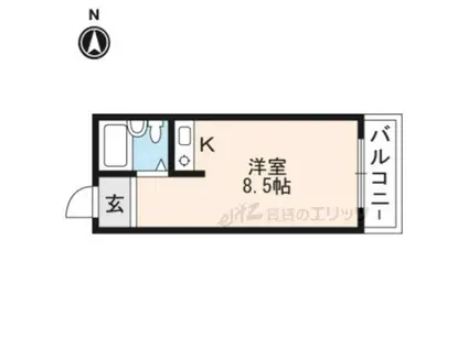 コトブキパークハイツ(ワンルーム/3階)の間取り写真