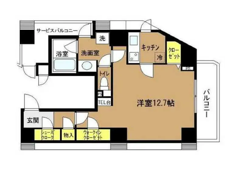 パレステュディオ六本木 13階階 間取り