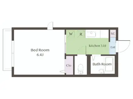 プレミア・エステート(1K/3階)の間取り写真