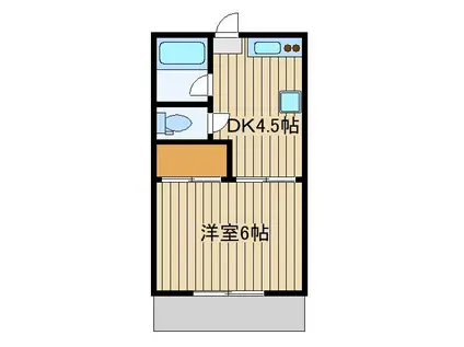 コーポコジマ(1DK/1階)の間取り写真