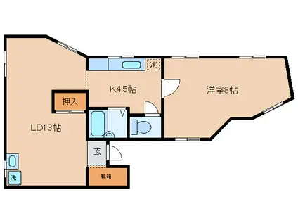 スタイルハウス N(1LDK/1階)の間取り写真