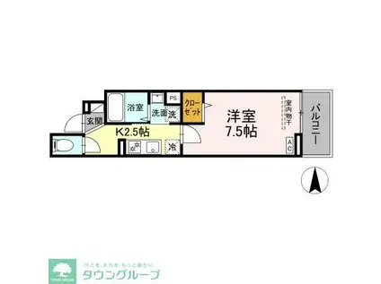 セレスティア南花畑IV(1K/3階)の間取り写真