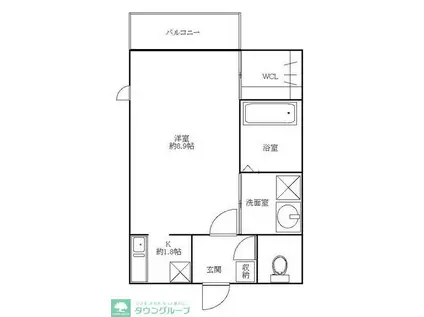 ハイ・フォレスト(1K/2階)の間取り写真