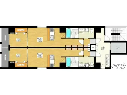 M.HILLS本町東(1LDK/2階)の間取り写真