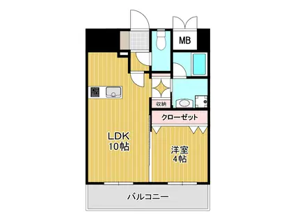 LEON下到津(1LDK/5階)の間取り写真