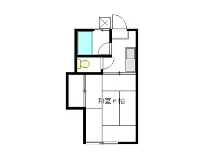 徳寿荘(1K/2階)の間取り写真
