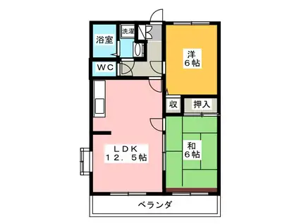 EIKOH2(2LDK/1階)の間取り写真