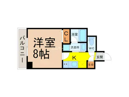 プルミエ志賀本通(1K/2階)の間取り写真