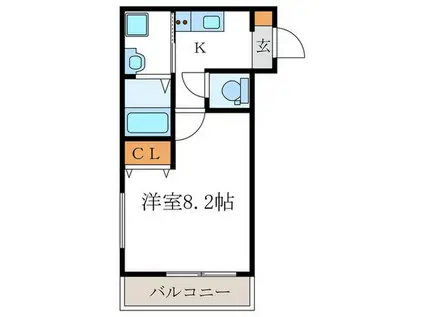 NEXT LIFE 丹波口東(1K/1階)の間取り写真