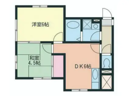 メゾンボヌール(2DK/1階)の間取り写真