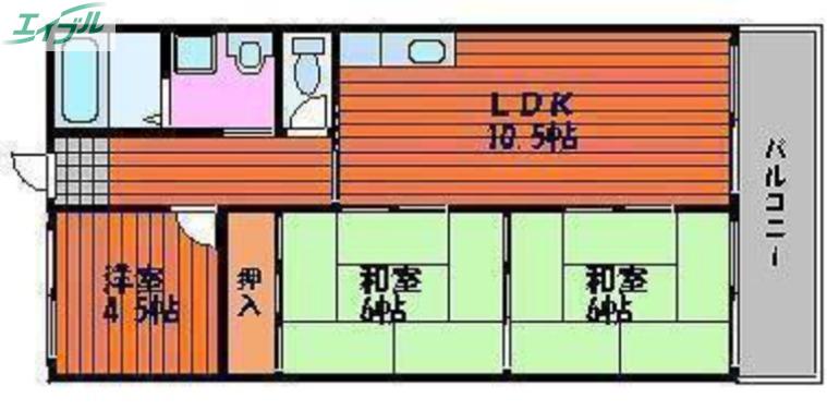 サンシャイン今(3LDK/2階)の間取り写真