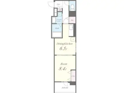 ケイウッドハウス(1DK/3階)の間取り写真