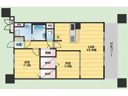 GRACE善(2LDK/3階)の間取り写真