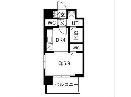 レジュールアッシュ緑橋駅前(1K/2階)の間取り写真