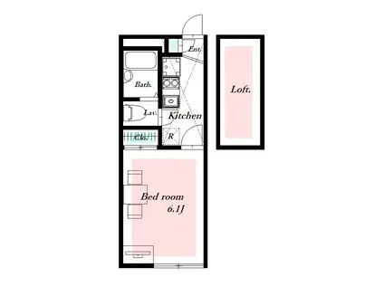 レグラス横浜西口(1K/8階)の間取り写真