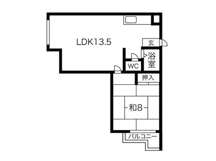 コローレ中倉(1LDK/1階)の間取り写真