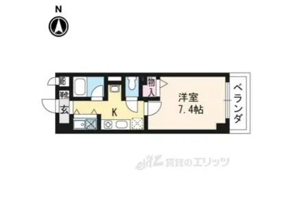 AKATSUKIⅡ(1K/2階)の間取り写真