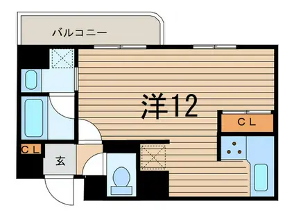 フイユ・ドール(ワンルーム/2階)の間取り写真