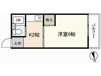 EFT-牛田新町(1K/1階)の間取り写真