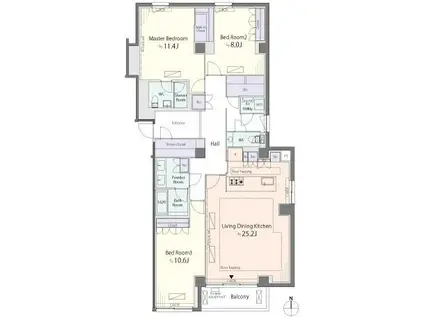 BLOOM TERRACE 目白台(3LDK/5階)の間取り写真