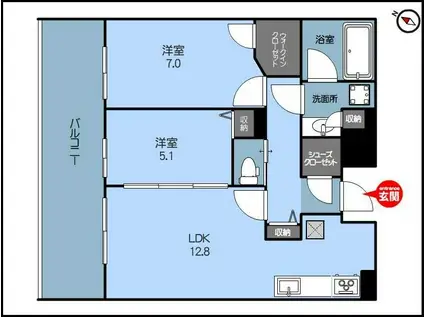 THE PREMIERE(2LDK/15階)の間取り写真