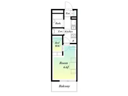 シティーD(1K/1階)の間取り写真