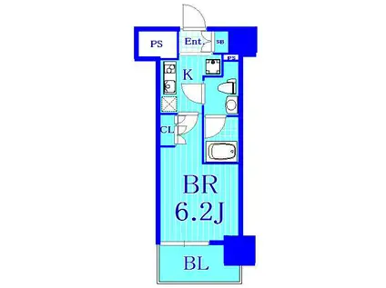 アーリアシティ川崎(1K/9階)の間取り写真