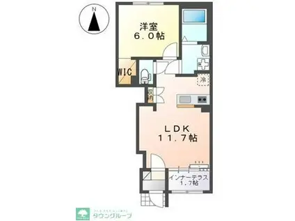 緑が丘4丁目アパート(1LDK/1階)の間取り写真