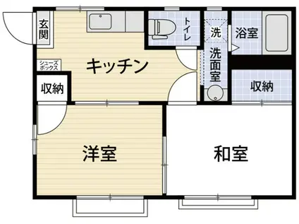 クローバーハイム(2K/1階)の間取り写真