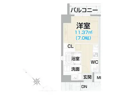 NNS 121(1K/5階)の間取り写真