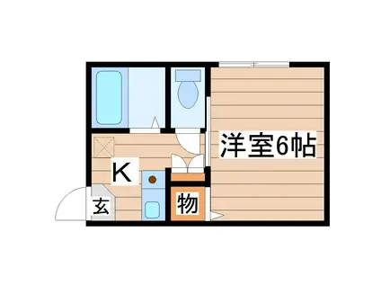 プレジールオブ荒町(1K/2階)の間取り写真