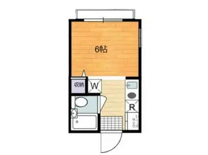 コーポグリーンヒル(ワンルーム/2階)の間取り写真