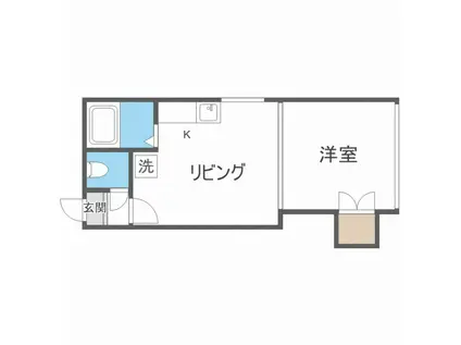 アーバンコート麻生IIIA(1DK/2階)の間取り写真