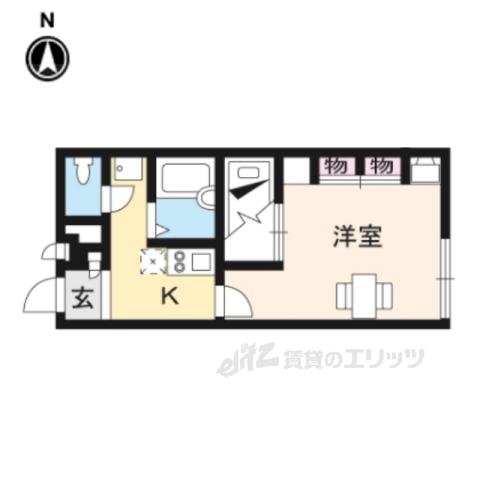 レオパレスさざんか(1K/1階)の間取り写真