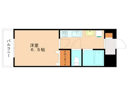 ＪＲ鹿児島本線 小倉駅(福岡) バス乗車時間：10分 最寄りバス停で下車 徒歩4分 3階建 築20年(1K/2階)の間取り写真