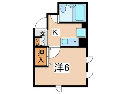 グリーンコーポ入江(1K/2階)の間取り写真