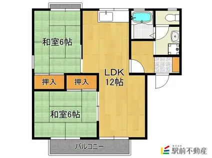 セジュールプロプル(2LDK/2階)の間取り写真