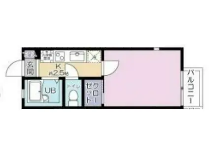 キャメル与野本町(1K/1階)の間取り写真