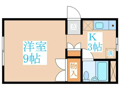 コンフォート柏木(1K/1階)の間取り写真