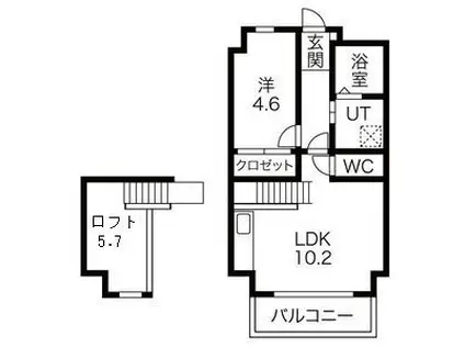 グランフォート新瑞橋(1LDK/3階)の間取り写真