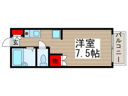 KIKKOMAS4(ワンルーム/1階)の間取り写真