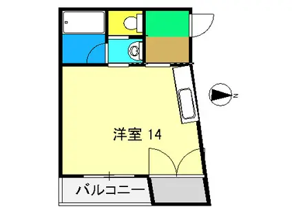 MKハイツ(ワンルーム/3階)の間取り写真