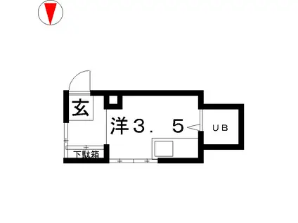 佐藤ビル1(ワンルーム/1階)の間取り写真