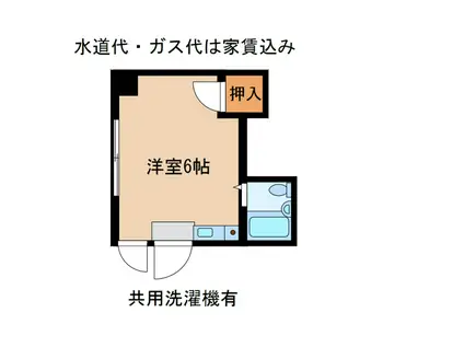 ポルト元町(ワンルーム/6階)の間取り写真