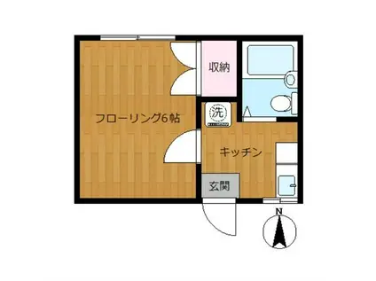 メゾンK(1K/1階)の間取り写真