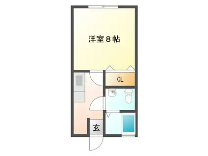 プレシャス天神(1K/1階)の間取り写真