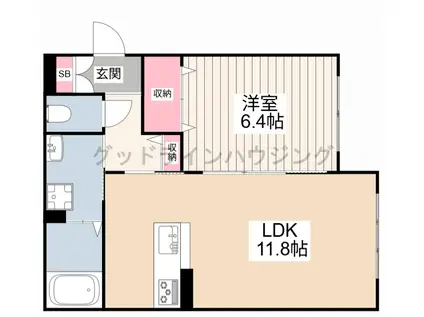 シャーメゾン トールフェスキュー(1LDK/1階)の間取り写真
