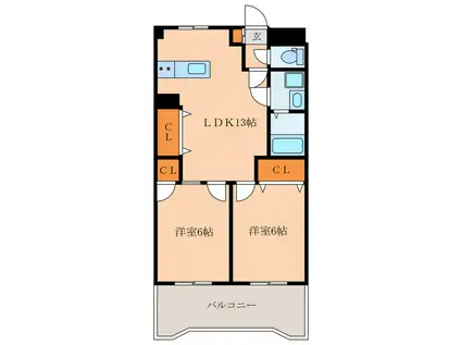 メゾンラフォーレ(2LDK/3階)の間取り写真