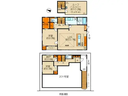 セレンディピティ(2SLDK/3階)の間取り写真