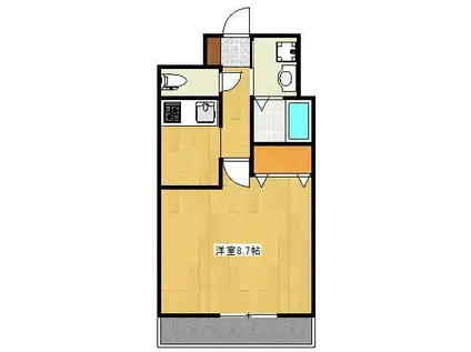 クロノス29新町(1K/10階)の間取り写真